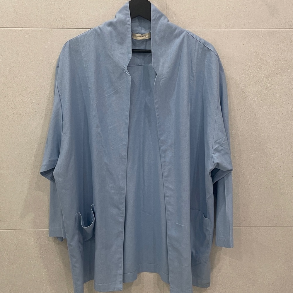 Na Nin Blue Silk Top